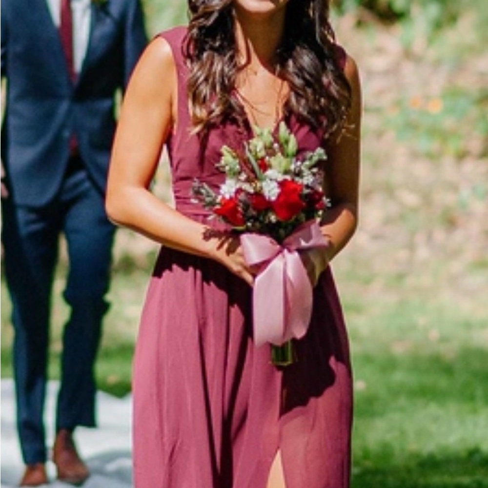 Bridesmaid “Cabernet” Color Dress from Azazie worn once